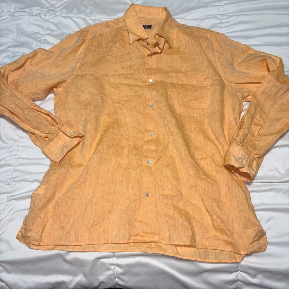 SoloMare By Maus & Hoffman Men’s Linen Long Sleeve‎ Shirt Large